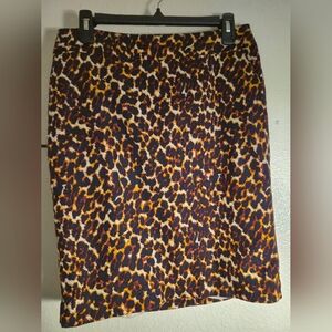 Merona Animal Print Women's Skirt - Black and Brown